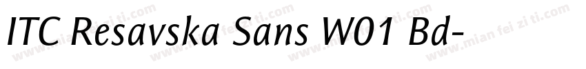 ITC Resavska Sans W01 Bd字体转换